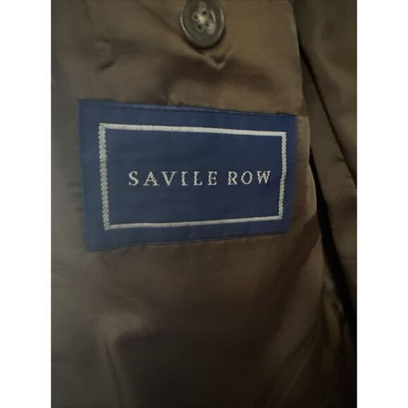 Mens Savile Row Jacket Brown Herringbone 100% Wool Blazer‎ Pockets Woolmark 44R - Picture 3 of 8